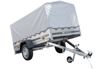 Remorque routière Garden Trailer 230 KIPP avec bâche haute, arceau et roue jockey 230x125